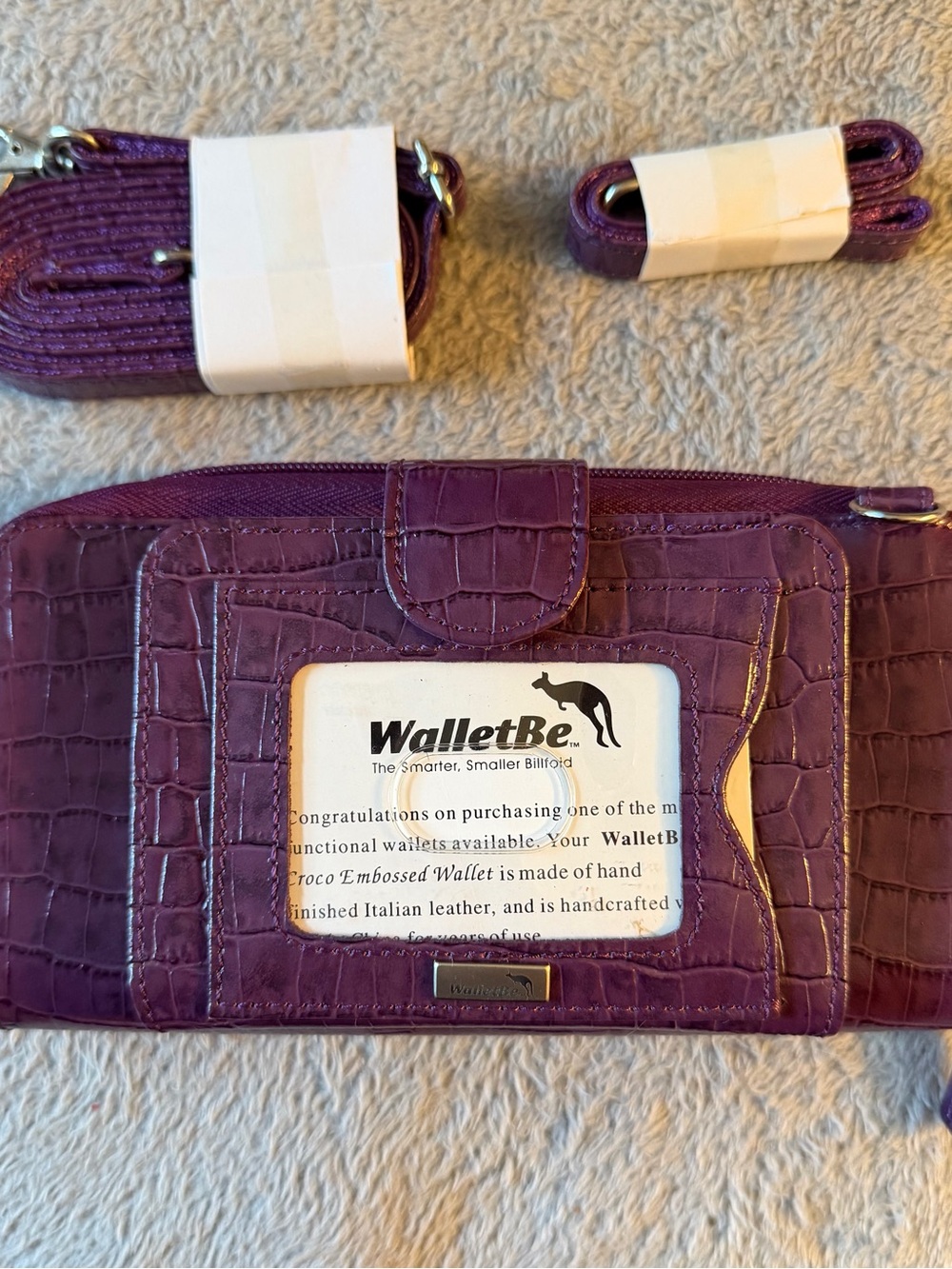 WalletBe Crossbody Cell Phone Wallet Purse With Wristlet